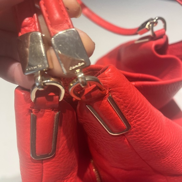 AUTHENTIC LIKE NEW RED COACH TOTE - Picture 3 of 5